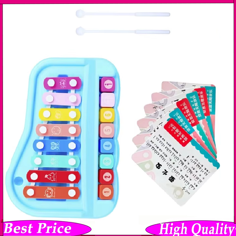 Musical Instrument Xylophone - 8 Tone Hand Percussion Instrument -