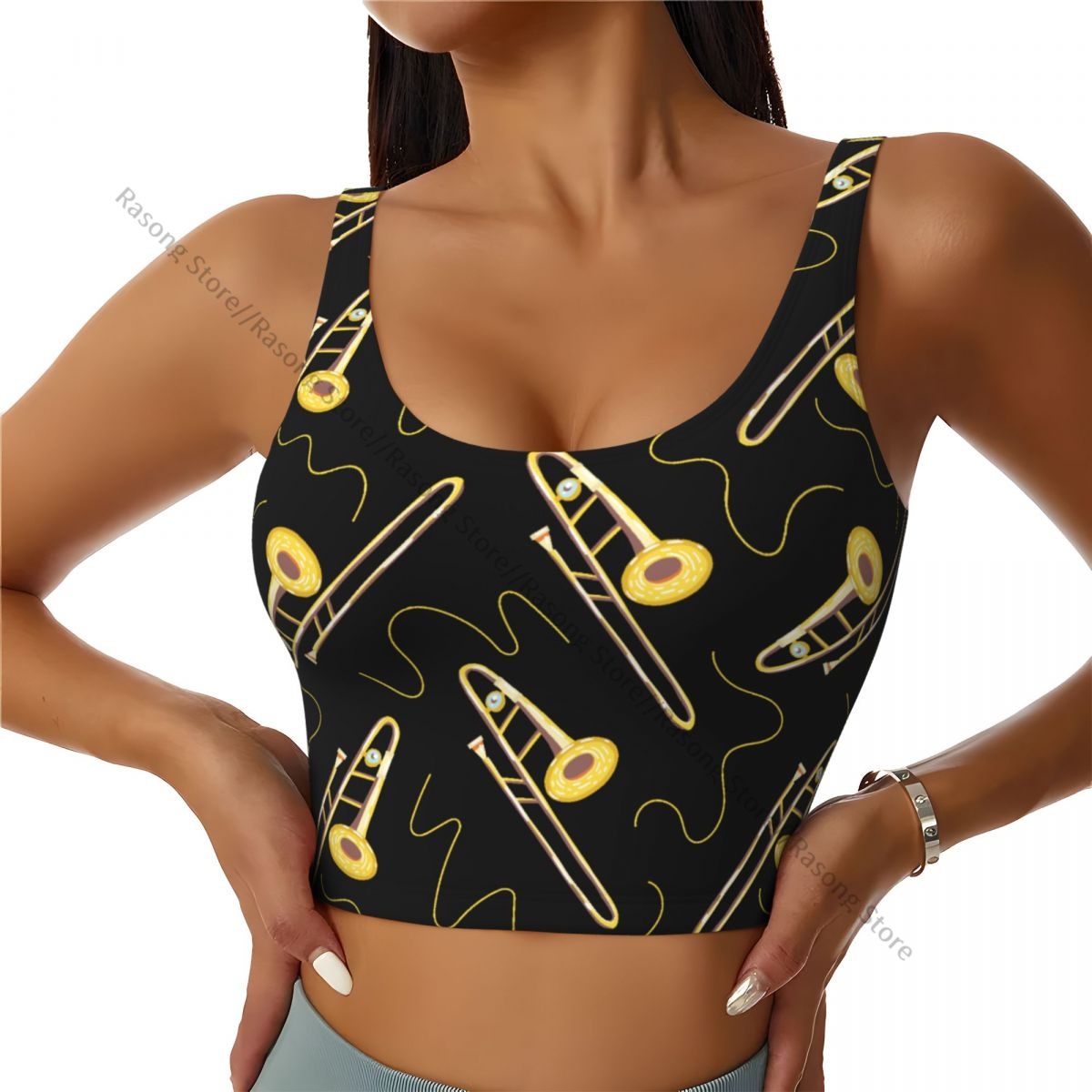 Musical Instrument All - Women Sexy Sports Vest Wind Musical