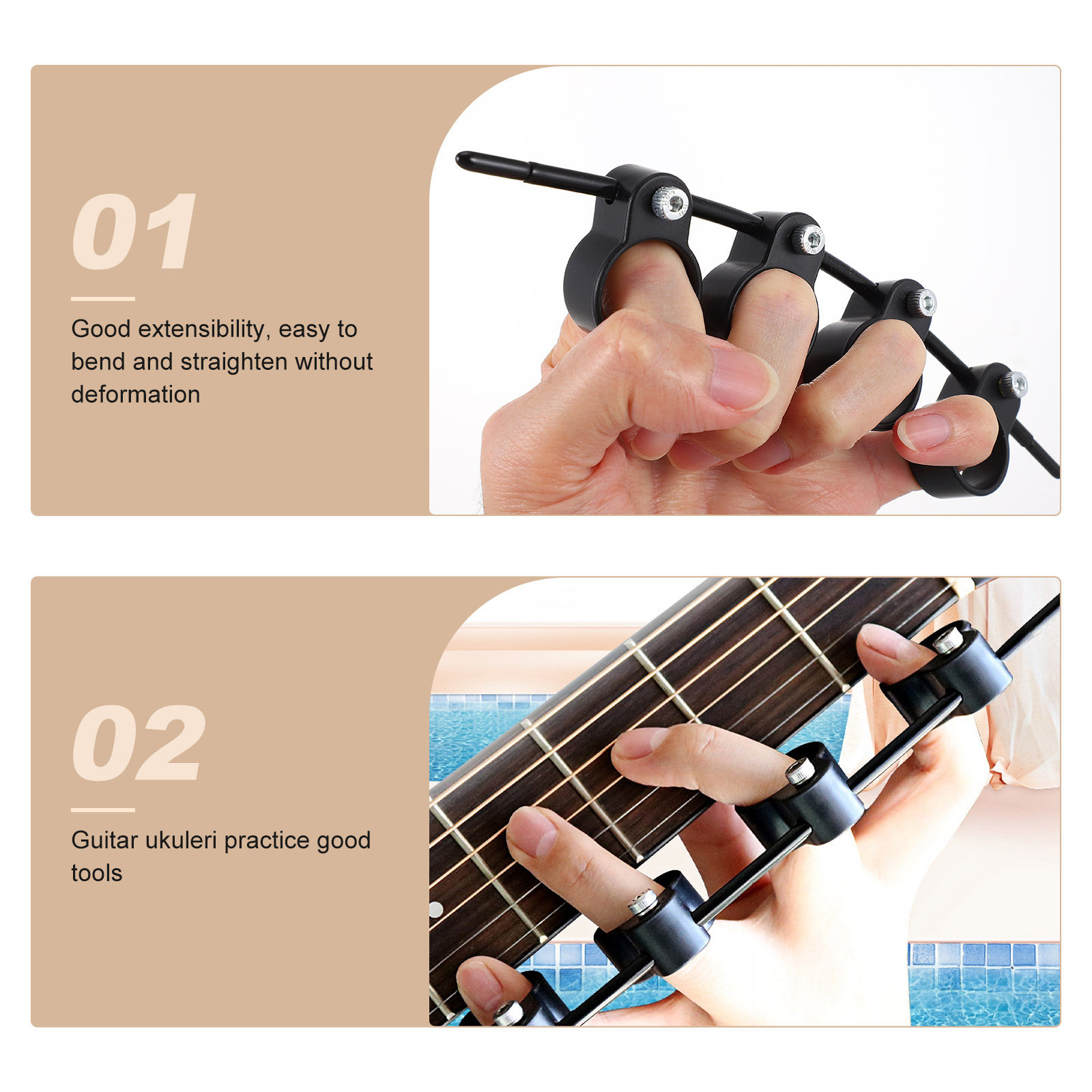 2Pcs Guitar Finger Expander Tr - Musical Instrument Bass review and price