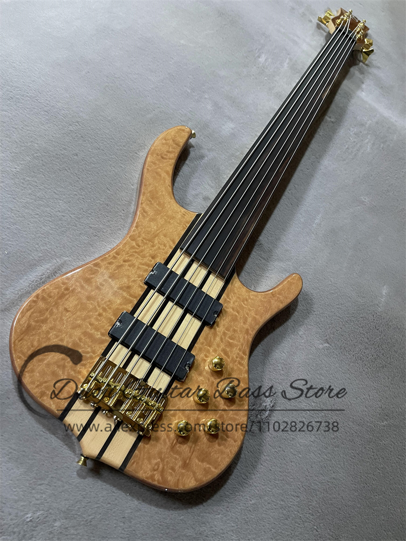 6 Strings bass guitar Fretless - Bass Guitar Fretless review and price