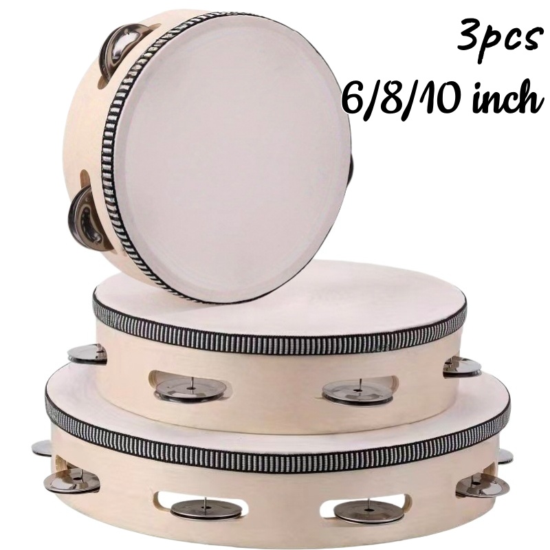 1/3pcs Wooden Tambourine 6/8/1 - Musical Instruments Game review and price