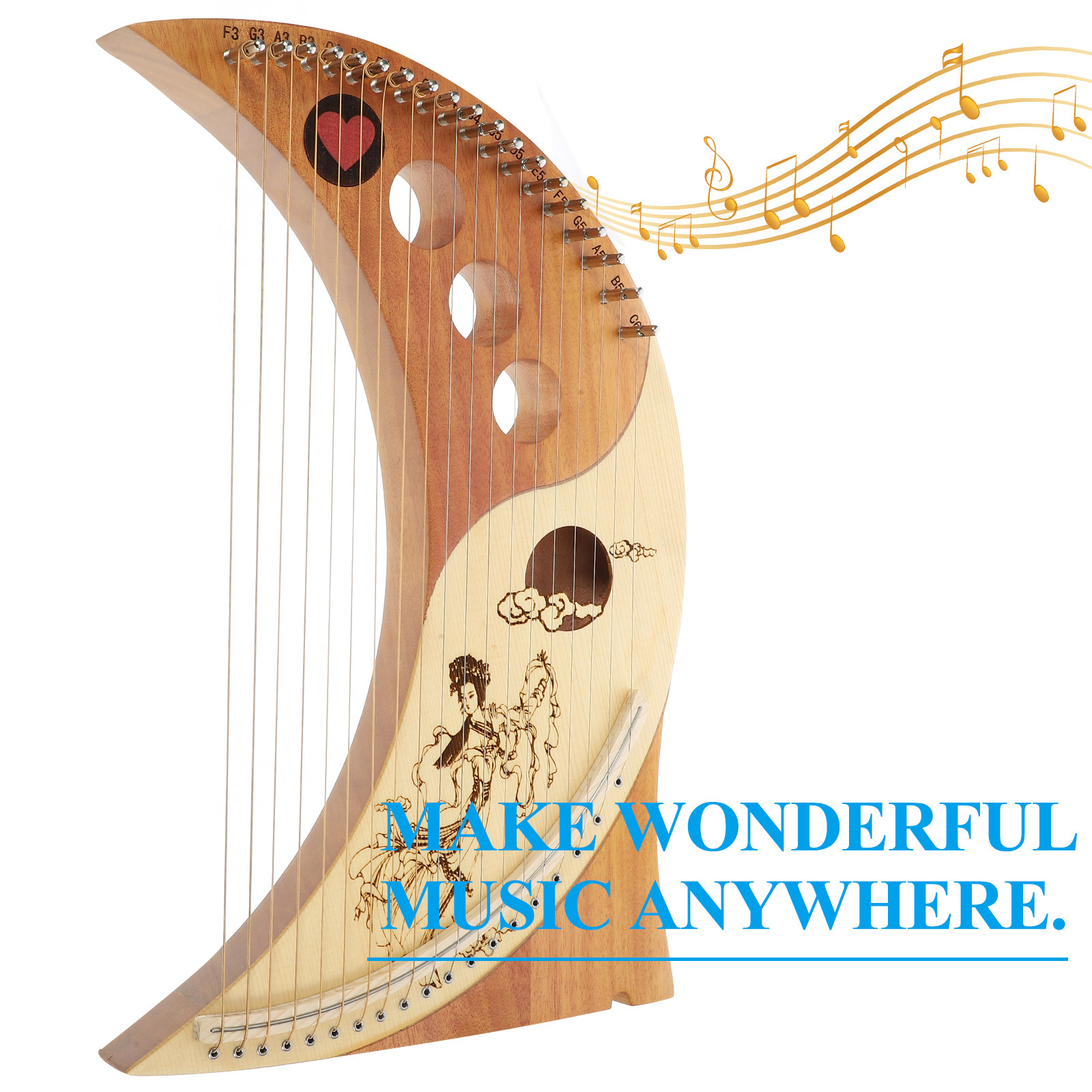 1Set Ancient Style Lyre Harp 1 - Musical Instrument Ancient review and price